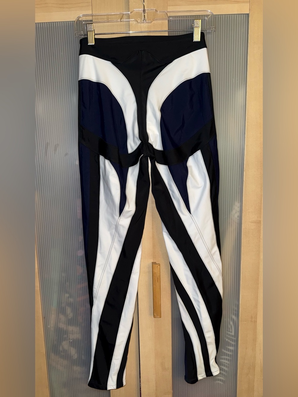Mugler Spiral Leggings - Black White & Navy Brand new with Tags size 42 - Picture 10 of 16